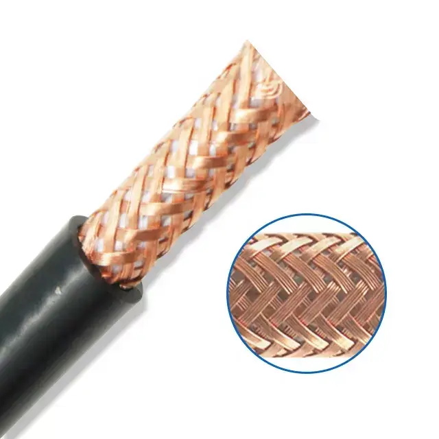 12-adriges 1,5 mm2 Kupferdrahtgeflecht Abgeschirmtes Kabel Flammhemmendes PVC-isoliertes PVC-ummanteltes ZR-KVVRP Abgeschirmtes flexibles Steuerkabel