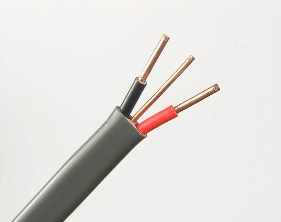 China 2 x 2,5 mm2 Kupferleiter 6242Y 2,5 mm Zwillings- und Erdungskabel Elektrischer Flachdraht
