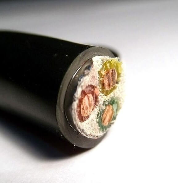 1000 Volt 3-adriges 1,5-mm-Kupferkern-XLPE-isoliertes PVC-ummanteltes N2XY-Erdstromkabel