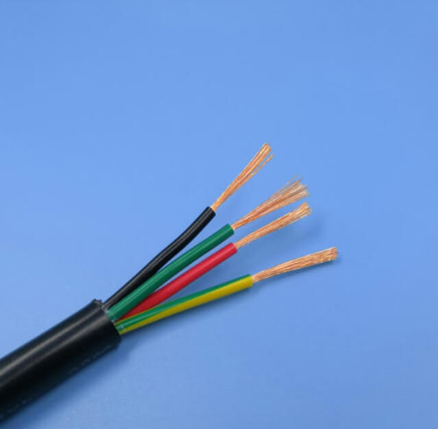  1,5 mm² 4-adriges flexibles Kabel Multicore 1 mm 2,5 mm 4 mm 6 mm PVC-beschichtete flexible Elektrokabel Hersteller für Hausverkabelung